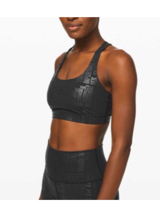 lululemon athletica Other - Lululemon Energy Bra Manifesto Black Foil